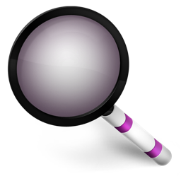 Magnifier Purple Icon 256x256 png
